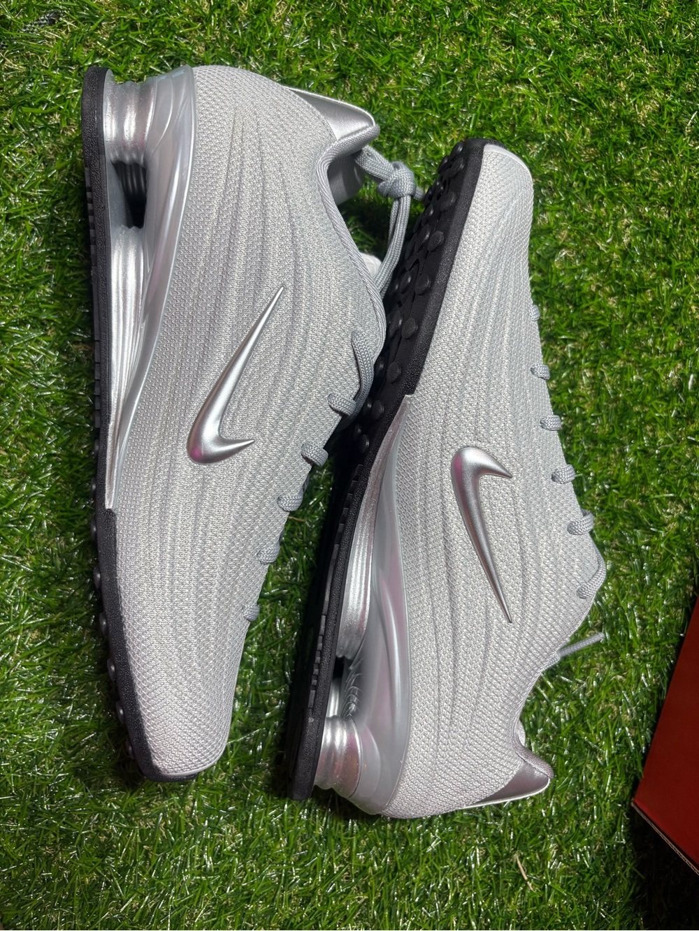 Nike Men’s Silver and Black Athletic Running Shoes